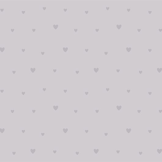Моющиеся обои с мелким рисунком сердечек серого цвета в коридор или кухню