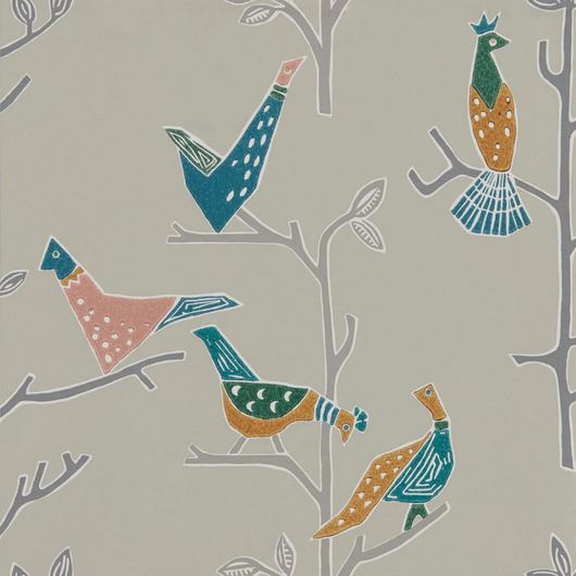 Выбрать обои для коридора Passaro с изображением птиц из коллекции Japandi  от Scion в шоу-руме в Москве.