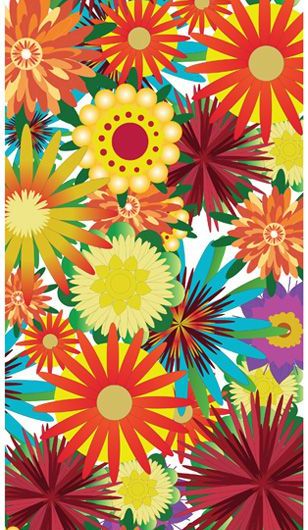 Цветочные обои с хризантемами  art P031205-2 цифровая печать на флизелине Mr Perswall Швеция