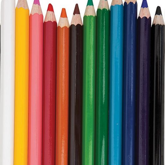 Фотопанно для детей с яркими цветными карандашами стоящими как огромный забор