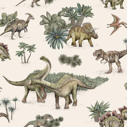 Фотообои Dinosaurs - Multi из коллекции Mr Perswall "Imaginarium",арт. P280115-4.Невероятные, детально прорисованные динозавры юрского периода в цветной версии.Заказать обои.Большой ассортимент.Недорого.Купить в Москве.