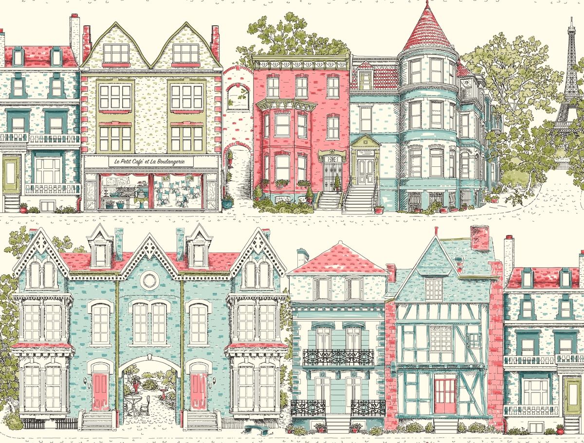 Обои бумажные с клеевой основой York - Ashford House Toiles II York ...