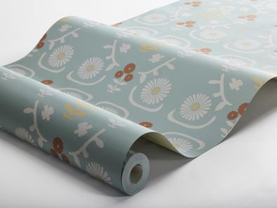 Экологичные обои Isolde Lucia Teal 5821