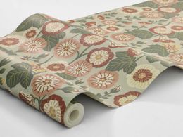 Флизелиновые обои Happy Hollyhocks Green Артикул: 9172