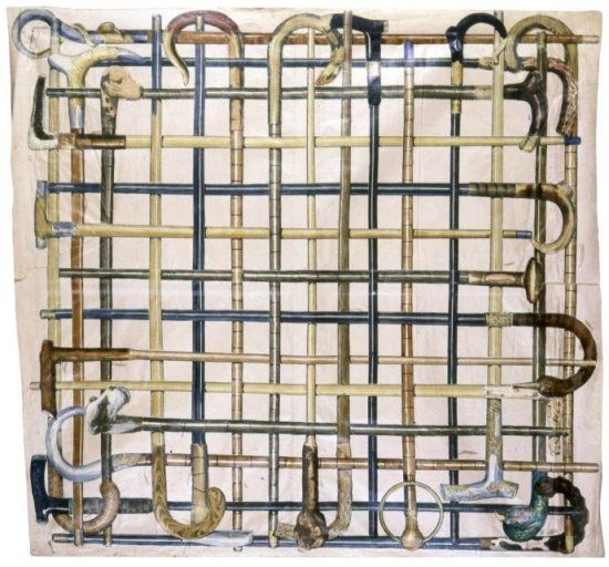 Bastoni intrecciati” (“Переплетённые трости”), цветной рисунок на бумаге, 1940 г.