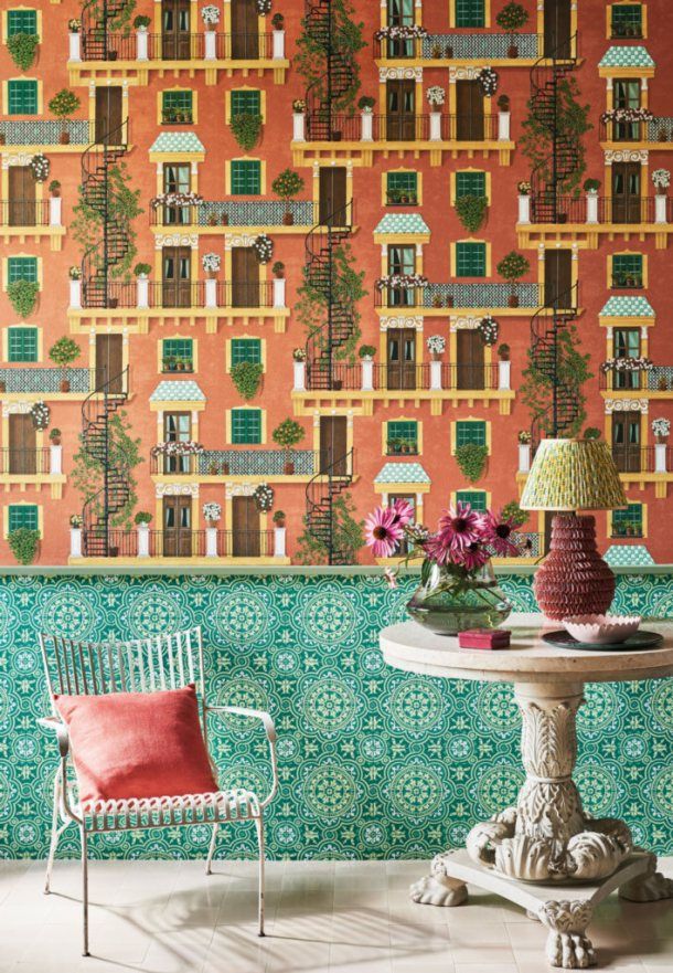 Флизелиновые обои Alfaro в интерьере Артикул: 117/4011, Cole&Son