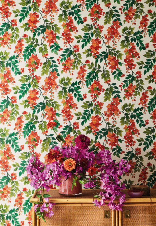 Флизелиновые обои Bougainvillea в интерьере Артикул: 117/6016, Cole&Son