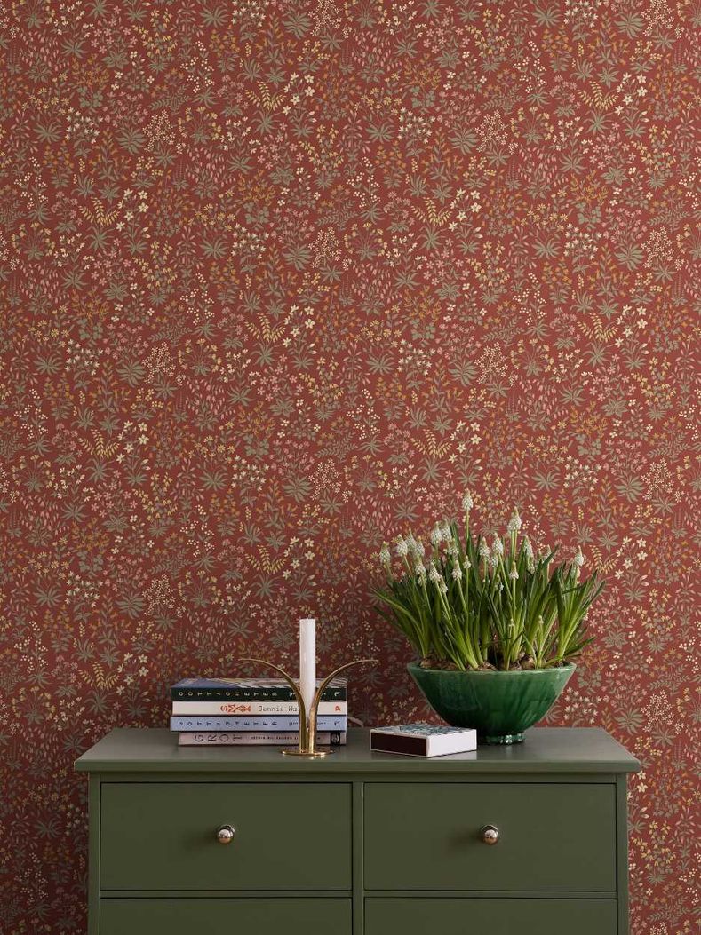 Флизелиновые обои Vildflora Red Артикул:9162
