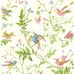 Рисунок Hummingbirds (колибри)  вышитый на ткани из 100% шелка от Cole&Son. Производство Англия. Арт. F125/1003.