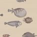 Купить английские флизелиновые обои Cole & Son® Fornasetti Senza Tempo Арт. 114/16033. Обои с морской тематикой. Обои изображением рыб на бежевом фоне. Обои для спальни, купить обои в интернет магазине Одизайн