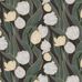 Обои Avril арт. 11730 от Fardis. Плавно изгибающиеся желтые и серые тюльпаны, на темно-коричневом фоне, в обрамлении листьев зеленых  оттенков - стремятся вверх и задают динамичный фон в интерьере. Салон обоев, магазин обоев, обои Москва.