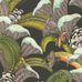 Обои для гостиной Hoopoe Leaves от Cole & Son в оттенках оливкового, желтого на темном фоне с пышным узором из листьев и цветов среди которых прячутся удоды, жуки и богомолы. Выбрать обои в салонах О-Дизайн.