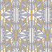 Обои для коридора с симметричным геометрическим принтом, выполнен серо-желтых цветах на белом фоне. Обои для детской