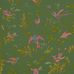 Английские обои с рисунком колибри и жимолости на благородном зеленом цвете Hummingbirds Racing Green, арт 124/1005, Selection of Hummingbirds, Cole&Son.