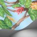 Английские обои для гостинной с птицами колибри на ветках жимолости Hummingbirds Flora Cornflower Blue, арт 124/2011, из каталога Selection of Hummingbirds, пр-во Cole&Son, Великобритания. Заказать в интернет магазине с доставкой по всей России.