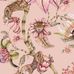 Детальный фрагмент рисунка флизелиновых обоев Protea Panthera Rose Quartz арт. 129/6024 от Cole&Son (Великобритания) каталог Ardmore Baobab с романтичными пантерами на ветвях Протеи на фоне цвета розового кварца.