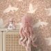 Флизелиновые обои Swans terracotta pink арт. 130957 — романтичные обои с лебедями для спальни и гостиной.