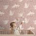 Флизелиновые обои Swans antique pink арт. 130958 — романтичные обои с лебедями для малыша.