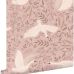 Флизелиновые обои Swans antique pink арт. 130958 — романтичные обои с лебедями для девочек.