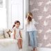 Флизелиновые обои Swans lilac purple арт. 130959 — романтичные обои с лебедями для девочек.