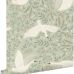 Флизелиновые обои Swans mint green арт. 130960 — романтичные обои с лебедями для детской игровой комнаты.