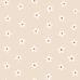 Флизелиновые бежевые обои с ромашками для дома Daisies beige арт. 131112 в интерьере комнаты — уютный и игривый узор для стен.