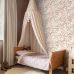 Флизелиновые обои детской спальни Flowers and birds terracotta, taupe and pink арт. 131391 — с цветами и птицами в тёплых тонах — терракотовом, темно-сером и розовом создают в спальне умиротворяющую и уютную атмосферу.