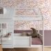 Флизелиновые обои для девочек Flowers and birds lilac purple and terracotta арт. 131392 — с цветами и птицами в тёплых тонах — сиреневый, фиолетовый и терракотовый создают в комнате жизнерадостную, уютную атмосферу.