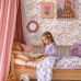 Флизелиновые обои для детской спальни Flowers and birds lilac purple and terracotta арт. 131392 — с цветами и птицами в тёплых тонах — сиреневый, фиолетовый и терракотовый создают в комнате жизнерадостную, уютную атмосферу.