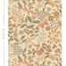 Флизелиновые обои для интерьера Flowers and birds orange and grayish green арт. 131393 — с цветами и птицами в тёплых тонах — апельсиновом и серовато-зеленом создают в детской комнате жизнерадостную, уютную атмосферу.