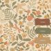 Флизелиновые обои для зала Flowers and birds orange and grayish green арт. 131393 — с цветами и птицами в тёплых тонах — апельсиновом и серовато-зеленом создают в комнате жизнерадостную, уютную атмосферу.
