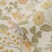 Флизелиновые обои для гостинной Flowers and birds orange and grayish green арт. 131393 — с цветами и птицами в тёплых тонах — апельсиновом и серовато-зеленом создают в комнате жизнерадостную, уютную атмосферу.