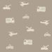 Детские мальчиковые обои Machinery and cars taupe арт. 131399 из каталога POM POM PIE от EstaHome Нидерланды.