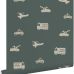 Флизелиновые обои для мальчиковой комнаты Machinery and cars dark green арт. 131400 — с машинками в темно зеленом комфортном тоне создают веселую атмосферу, превращая комнату в пространство для фантазий и приключений.