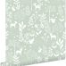 Детские обои для комнаты Forest with animals mint green арт. 139524 — зайчики, лисички, медвежата и белочки — дарят ощущение сказки и близости к природе.