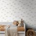 Флизелиновые обои для детской спальни Rainbows beige and white арт. 139684  с радугами на белом фоне для уютной детской комнаты.