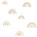 Флизелиновые обои для стен в детскую Rainbows beige and white арт. 139684  с радугами на белом фоне из каталога POM POM PIE от Esta Home (Нидерланды).