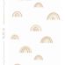 Флизелиновые обои для стен в детскую Rainbows beige and white арт. 139684  с радугами на белом фоне для уютной детской комнаты из каталога POM POM PIE от Esta Home (Нидерланды).