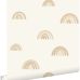 Детские обои для стен Rainbows beige арт. 139685  с радугами на бежевом фоне для уютной комнаты из каталога POM POM PIE от Esta Home (Нидерланды).