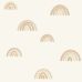 Флизелиновые обои для стен в детской Rainbows beige арт. 139685  с радугами на бежевом фоне для уюта из каталога POM POM PIE от Esta Home (Нидерланды).