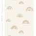Детские обои для стен Rainbows beige арт. 139685  с радугами на бежевом фоне для уюта в комнате из каталога POM POM PIE от Esta Home (Нидерланды).