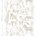 Флизелиновые обои Jungle animals white and beige арт. 139690 с животными саванны для детской комнаты мальчика.