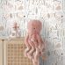 Флизелиновые обои для детской комнаты Wildflowers soft pink, gray and terracotta арт. 139702 — с полевыми цветами в мягких розовых, серых и терракотовых тонах — идеальный выбор для создания интерьера.