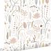 Рулон флизелиновых обоев для детской Wildflowers soft pink, gray and terracotta арт. 139702 — с полевыми цветами в мягких розовых, серых и терракотовых тонах — идеальный выбор для создания интерьера.