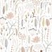 Флизелиновые обои Wildflowers soft pink, gray and terracotta арт. 139702 — с полевыми цветами в мягких розовых, серых и терракотовых тонах — идеальный выбор для создания интерьера.