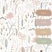 Узор флизелиновых обоев для стен Wildflowers soft pink, gray and terracotta арт. 139702 — с полевыми цветами в мягких розовых, серых и терракотовых тонах — идеальный выбор для создания интерьера.