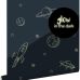 Детские светящиеся в темноте обои Glow in the dark planets in outer space арт. 139761 со звездами и планетами для детской комнаты.
