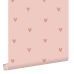 Детские розовые флизелиновые обои Little hearts pink арт. 139770 с сердечками для комнаты девочки.