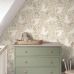 Флизелиновые обои Swans beige, white and grayish green арт. 139797 — романтичные обои с лебедями для прихожей.
