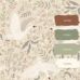 Флизелиновые обои Swans beige, white and grayish green арт. 139797 — романтичные обои с лебедями для интерьера.